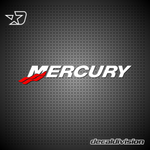 Mercury Outboard Motor Logo Lettering Stickers